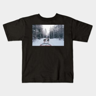 Winter Sleigh Ride Kids T-Shirt